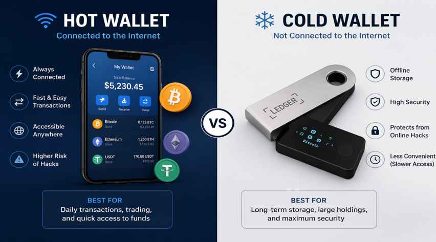 Should you use a hot wallet or a cold wallet?