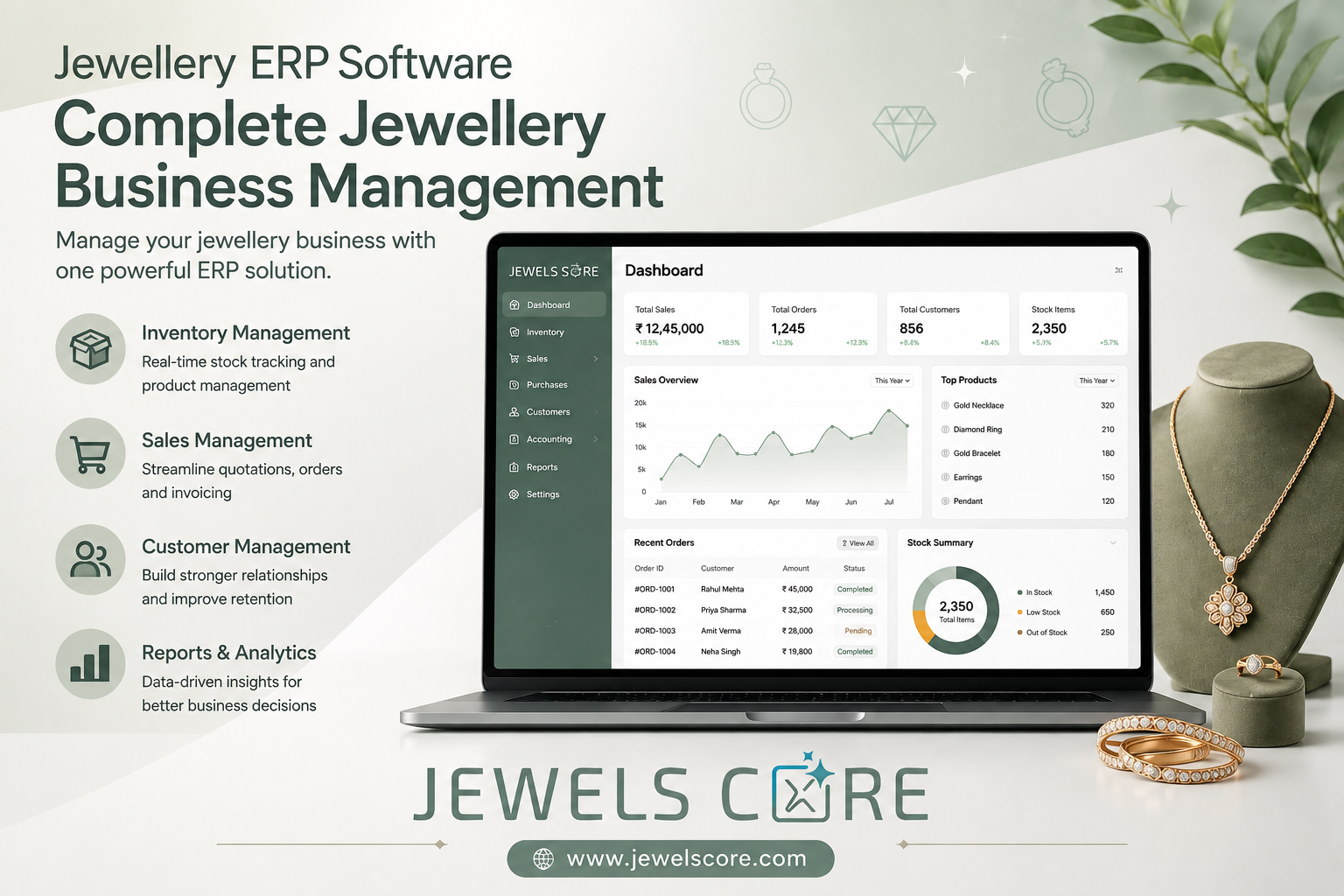 Jewellery ERP Software | Complete Jewellery Business Management | Jewels core