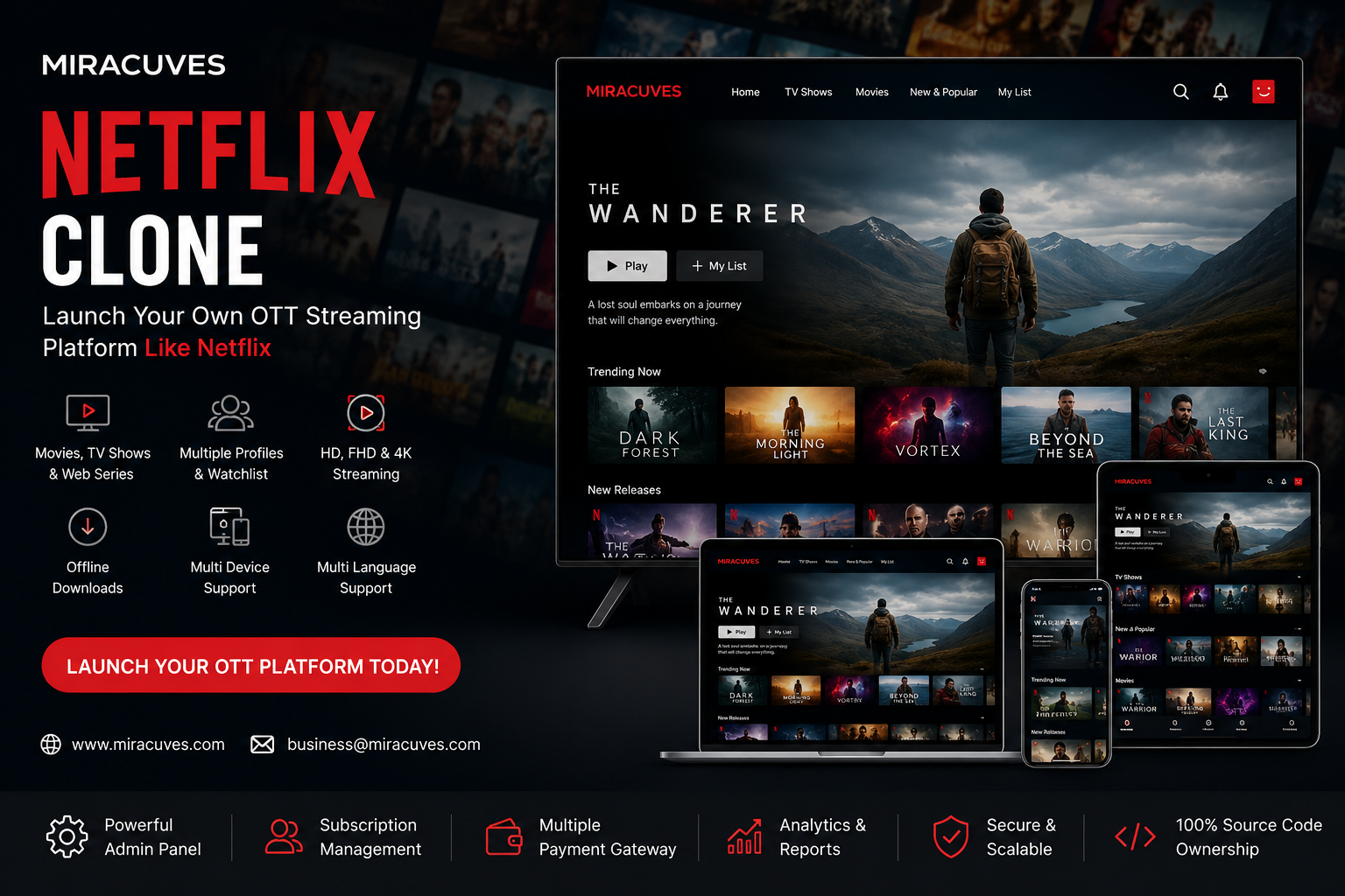 Netflix Clone Script | Launch Your OTT Streaming Platform