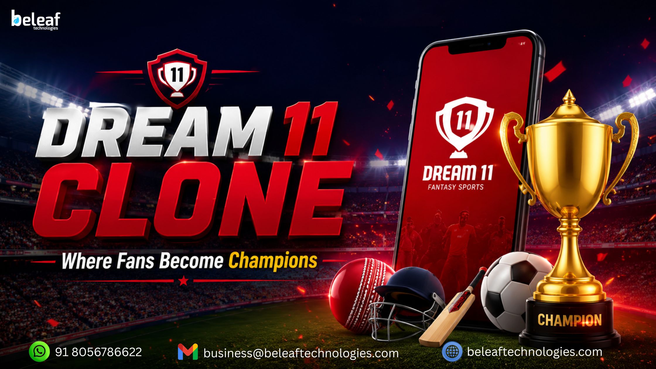Dream11 Clone for Future Fantasy Winners- Beleaf Technologies